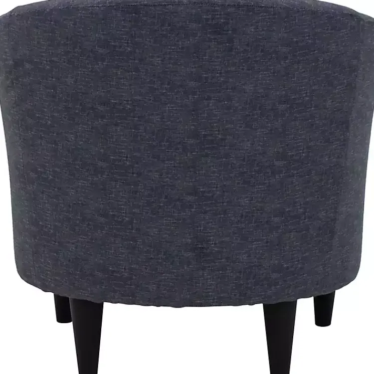 Kirklands Home Anthracite Aston Barrel Accent Chair Blue Sale