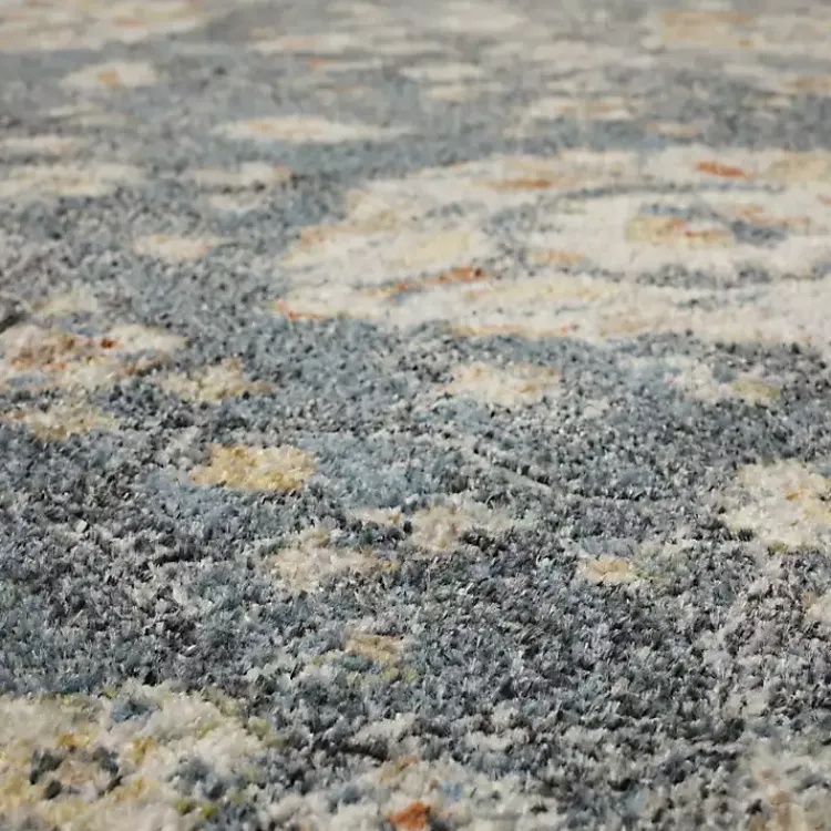 Kirklands Home Anthracite Granary Floral Runner, 2x10 Blue Online