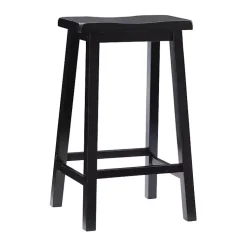 Kirklands Home Antique Bar Stool Black