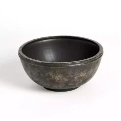 Decorative Bowls & Jars>Kirklands Home Antique Black Ceramic Decorative Bowl