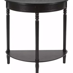 Kirklands Home Antique Half Round Console Table Black Outlet