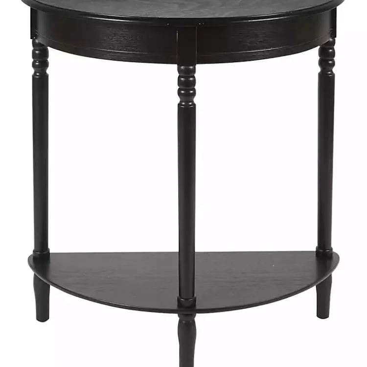 Kirklands Home Antique Half Round Console Table Black Outlet