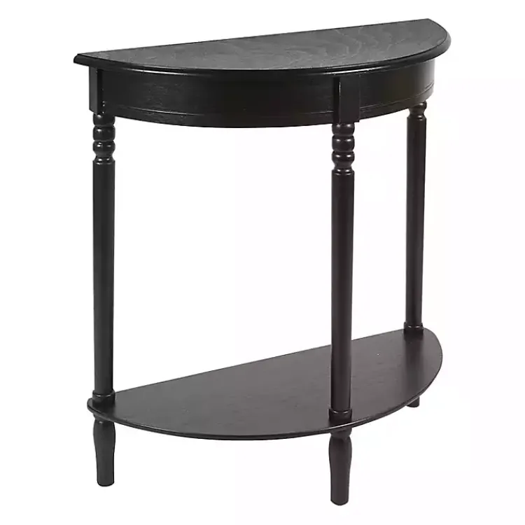 Kirklands Home Antique Half Round Console Table Black Outlet
