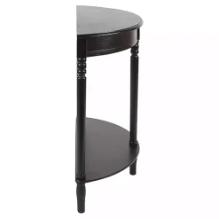 Kirklands Home Antique Half Round Console Table Black Outlet