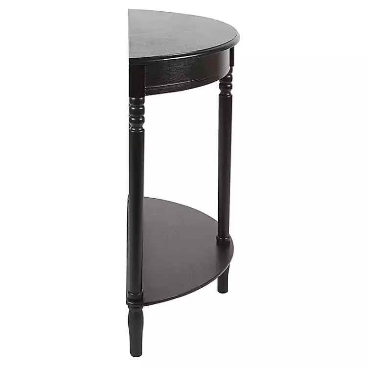Kirklands Home Antique Half Round Console Table Black Outlet