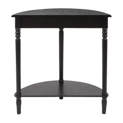 Kirklands Home Antique Half Round Console Table Black Outlet