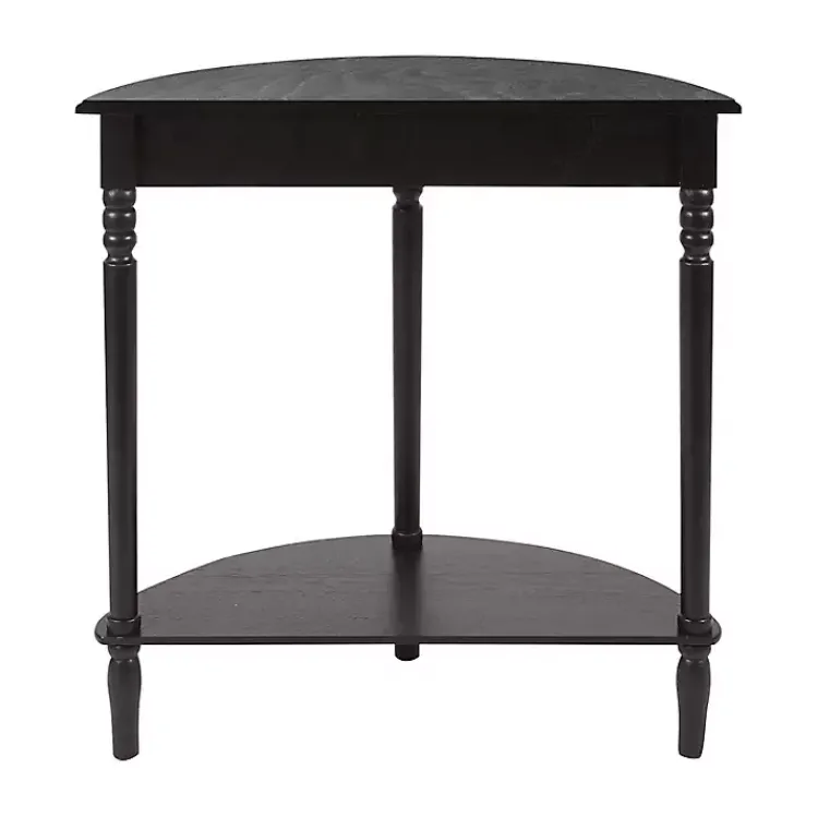 Kirklands Home Antique Half Round Console Table Black Outlet