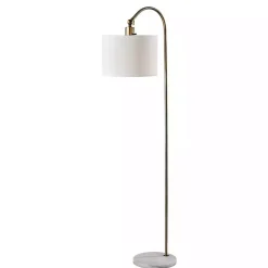 Kirklands Home Antique Brass Arc Floor Lamp White Outlet