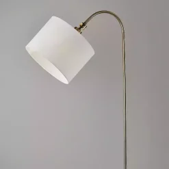 Kirklands Home Antique Brass Arc Floor Lamp White Outlet