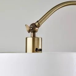 Kirklands Home Antique Brass Arc Floor Lamp White Outlet