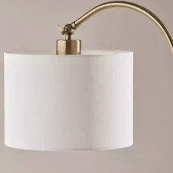 Kirklands Home Antique Brass Arc Floor Lamp White Outlet