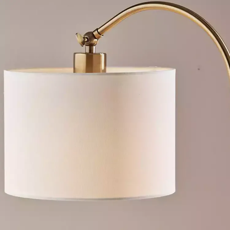 Kirklands Home Antique Brass Arc Table Lamp White Hot