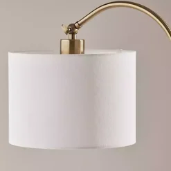 Kirklands Home Antique Brass Arc Table Lamp White Hot