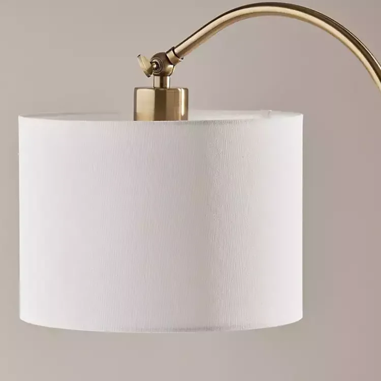Kirklands Home Antique Brass Arc Table Lamp White Hot