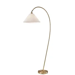 Kirklands Home Antique Brass Curved Arch Floor Lamp White Outlet