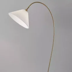 Kirklands Home Antique Brass Curved Arch Floor Lamp White Outlet