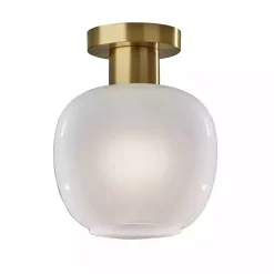 Kirklands Home Antique Brass Magnolia Flush Mount Light Gold Hot
