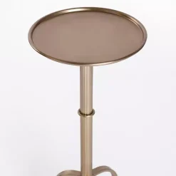 Kirklands Home Antique Brass Metal Tripod Cocktail Table Gold