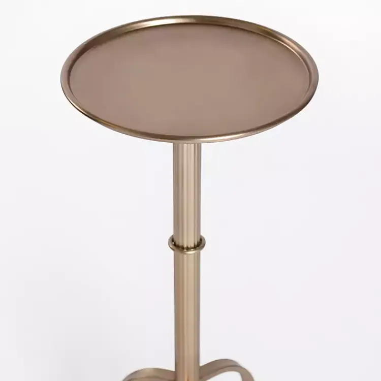 Kirklands Home Antique Brass Metal Tripod Cocktail Table Gold