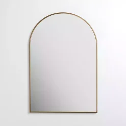 Kirklands Home Antique Brass Nouveau Linear Arch Mirror Gold New
