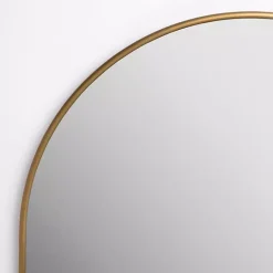 Kirklands Home Antique Brass Nouveau Linear Arch Mirror Gold New