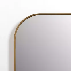 Kirklands Home Antique Brass Nouveau Wide Arch Wall Mirror New