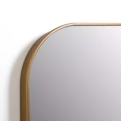 Kirklands Home Antique Brass Nouveau Wide Arch Wall Mirror New