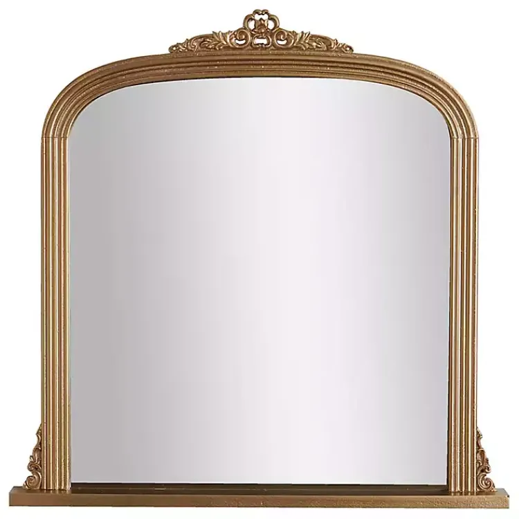 Kirklands Home Antique Brass Ornate Filigree Mirror Clearance