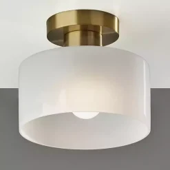Kirklands Home Antique Brass Rhodes Flush Mount Light Gold Discount