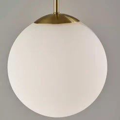 Kirklands Home Antique Brass Side Table Floor Lamp White Sale