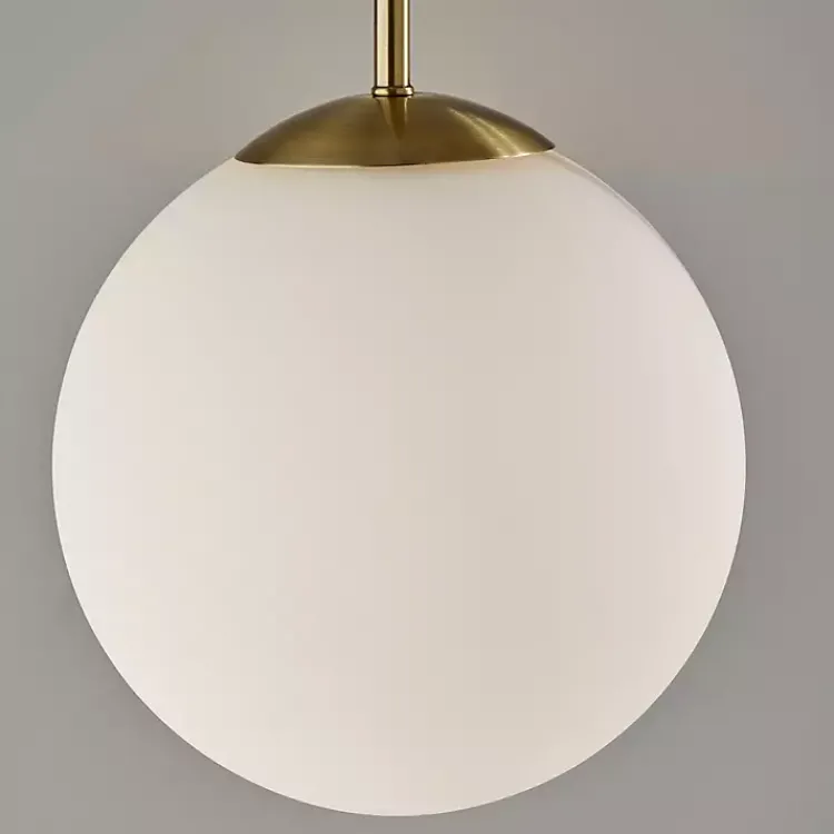 Kirklands Home Antique Brass Side Table Floor Lamp White Sale