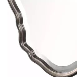 Kirklands Home Antique Bronze and Silver Curved Wooden Mirror Best