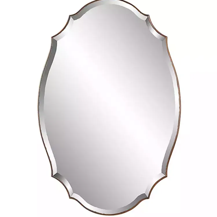 Kirklands Home Antique Bronze Curved Wall Mirror Online