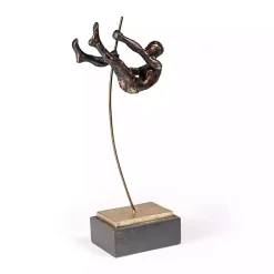 Statues & Figurines>Kirklands Home Antique Bronze Pole Vaulter Figurine, 15 in. Gold