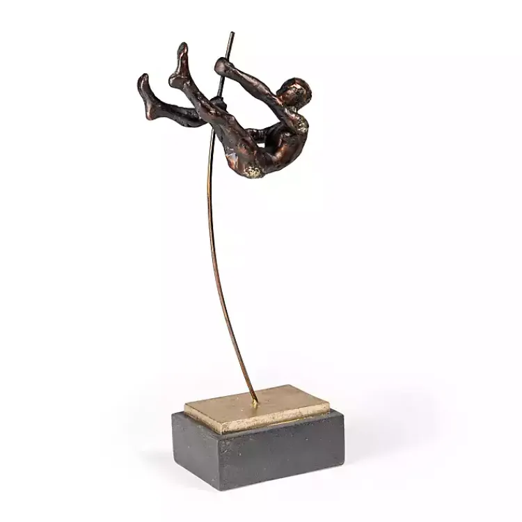 Statues & Figurines>Kirklands Home Antique Bronze Pole Vaulter Figurine, 15 in. Gold