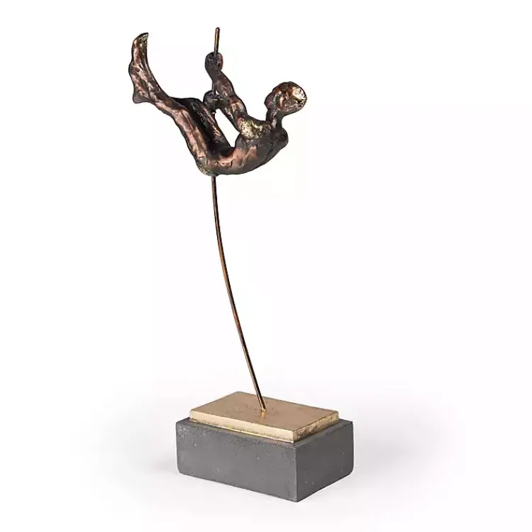 Statues & Figurines>Kirklands Home Antique Bronze Pole Vaulter Figurine, 15 in. Gold