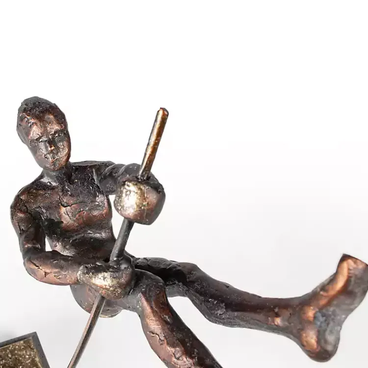 Statues & Figurines>Kirklands Home Antique Bronze Pole Vaulter Figurine, 15 in. Gold