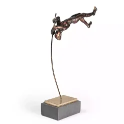 Statues & Figurines>Kirklands Home Antique Bronze Pole Vaulter Figurine, 17 in. Gold