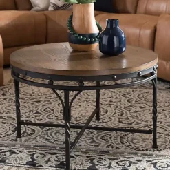 Kirklands Home Antique Bronze Round Coffee Table Discount