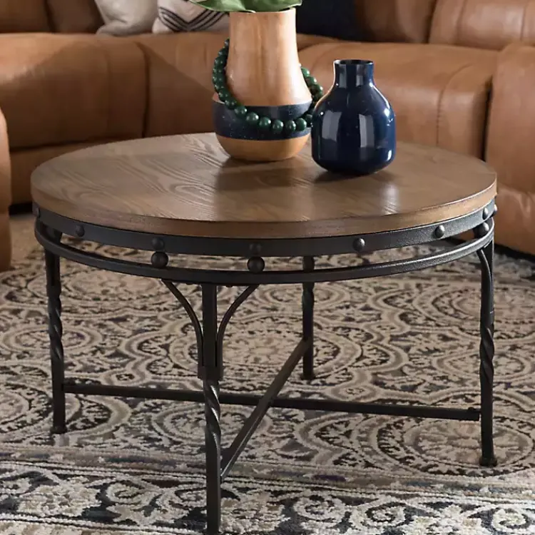 Kirklands Home Antique Bronze Round Coffee Table Discount