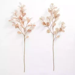 Stems & Bouquets>Kirklands Home Antique Cream Eucalyptus Stems, Set of 2 Ivory