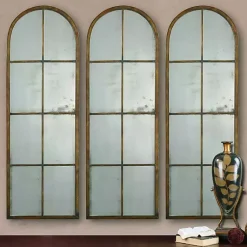 Kirklands Home Antique Gold Arched Metal Mirror Discount