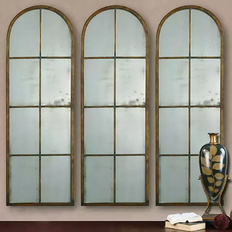 Kirklands Home Antique Gold Arched Metal Mirror Discount