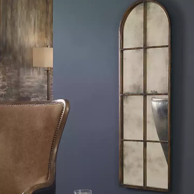 Kirklands Home Antique Gold Arched Metal Mirror Discount