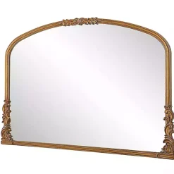 Kirklands Home Antique Baroque Arched Wall Mirror Gold New