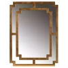 Kirklands Home Antique Gold Geometric Overlay Wall Mirror Outlet