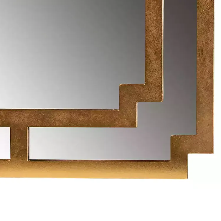 Kirklands Home Antique Gold Geometric Overlay Wall Mirror Outlet