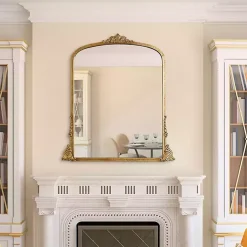 Kirklands Home Antique Gold Metal Baroque Arch Wall Mirror Discount