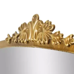 Kirklands Home Antique Gold Metal Baroque Arch Wall Mirror Discount