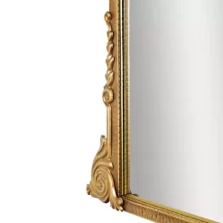 Kirklands Home Antique Gold Metal Baroque Arch Wall Mirror Discount